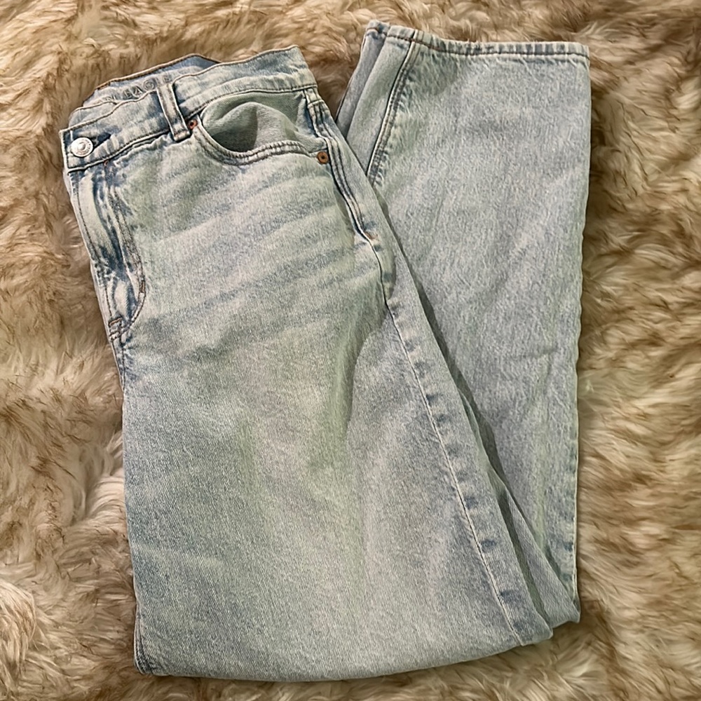 AE Strigid Highest Waist Crossover Baggy Straight Jean